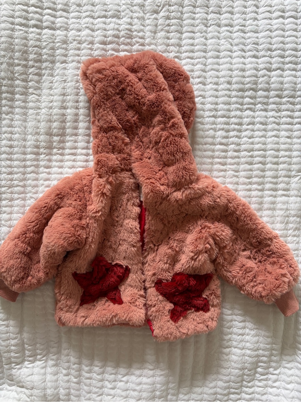 Sovereign Code Girls Faux Fur Rose Jacket Hooded 9M